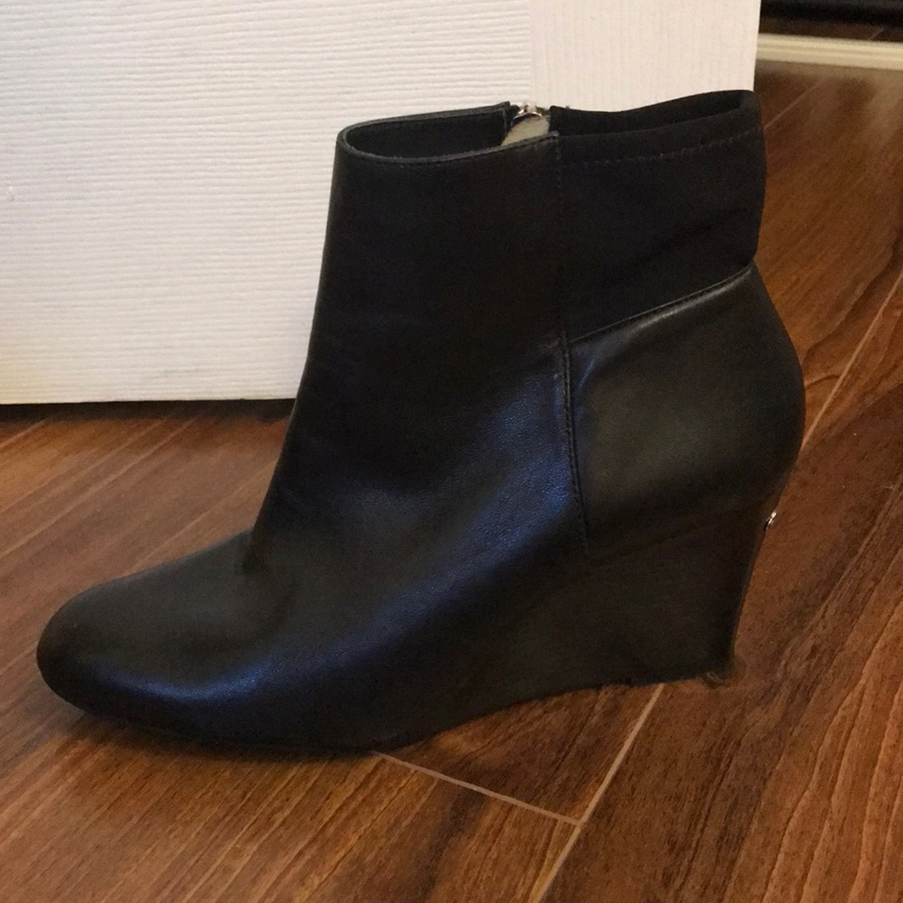 Michael Kors Black Bromley Wedge Booties